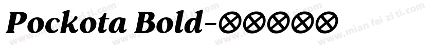 Pockota Bold字体转换